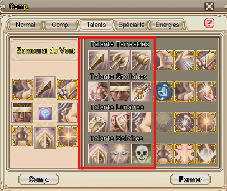 Talents (main tree)